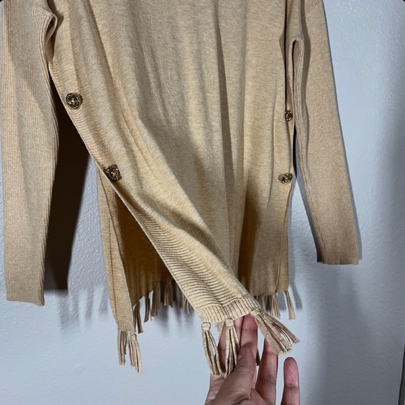 Lilly Pulitzer Ramona Fringe Open Side Sweater Camel Tan Size XS - Picture 5 of 10